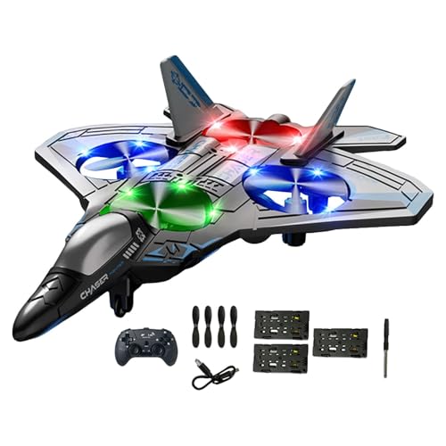 predolo Ferngesteuertes Flugzeug Kampfflugzeug Flugmodell Aus Robustem Eva mit LED Lichtern Und Schwebefunktion für Kinder Und, Blau predolo Ferngesteuertes Flugzeug Kampfflugzeug Flugmodell Aus Robustem Eva mit LED Lichtern Und Schwebefunktion für Kinder Und, Blau von predolo