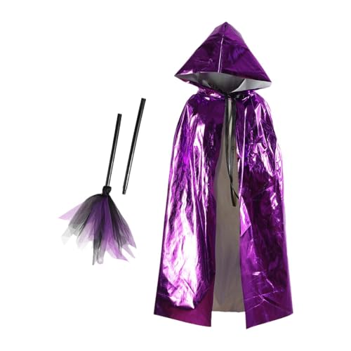 predolo Halloween Kapuzenumhang Hexenumhang für Bühnenkarnevalsparty, Lila predolo Halloween Kapuzenumhang Hexenumhang für Bühnenkarnevalsparty, Lila von predolo
