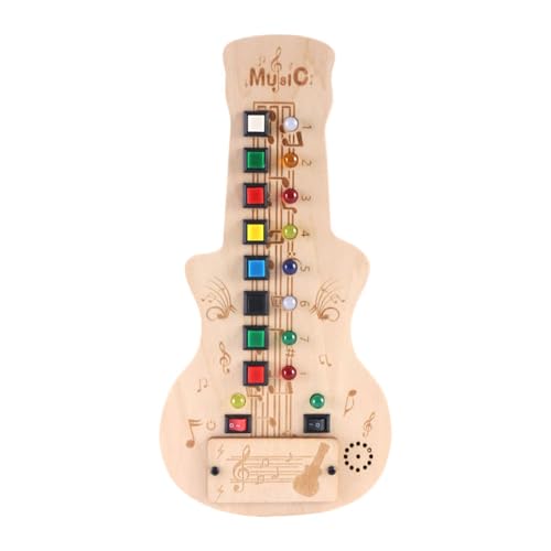 predolo Holz Beschäftigt Bord Mini Gitarre Geschenk LED Gitarre Beschäftigt Bord für Home Kind Jungen predolo Holz Beschäftigt Bord Mini Gitarre Geschenk LED Gitarre Beschäftigt Bord für Home Kind Jungen von predolo
