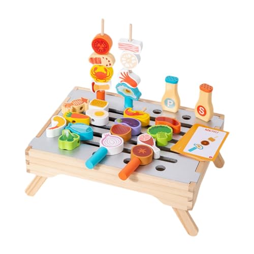predolo Holzgrill Spiel Lebensmittel Set, Spielküchen Zubehör, Geschenke für Jungen predolo Holzgrill Spiel Lebensmittel Set, Spielküchen Zubehör, Geschenke für Jungen von predolo