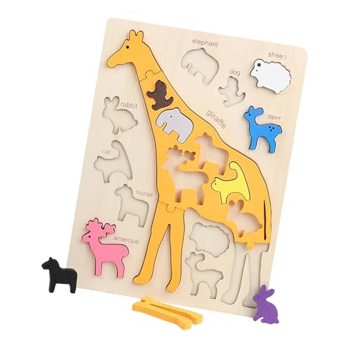 predolo Holzpuzzles, Vorschul Lernspielzeug, Geburtstags, Kognitive Fähigkeiten, Lernspielzeug, Zuordnungsspiel, Vorschule, Alter 3+, Giraffe predolo Holzpuzzles, Vorschul Lernspielzeug, Geburtstags, Kognitive Fähigkeiten, Lernspielzeug, Zuordnungsspiel, Vorschule, Alter 3+, Giraffe von predolo