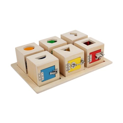 predolo Holzspielzeug Schlosskasten für Kinder, Geburtstagsgeschenke, Lernspielzeug, Beschäftigungsbrett für Jungen predolo Holzspielzeug Schlosskasten für Kinder, Geburtstagsgeschenke, Lernspielzeug, Beschäftigungsbrett für Jungen von predolo