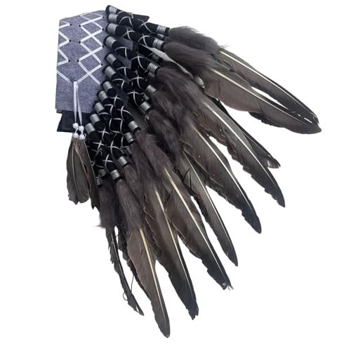 predolo Indianer Kopfschmuck für Häuptlinge, Kostümzubehör für Partys, Cosplay, Grau predolo Indianer Kopfschmuck für Häuptlinge, Kostümzubehör für Partys, Cosplay, Grau von predolo