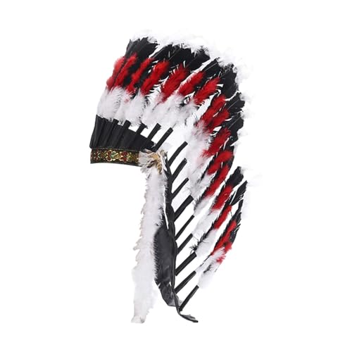 predolo Indianer-Kopfschmuck für Häuptlinge, künstliche Federn, Basteln, Verkleidungszubehör, Kopfbedeckung für Bühnenauftritte und Partys predolo Indianer-Kopfschmuck für Häuptlinge, künstliche Federn, Basteln, Verkleidungszubehör, Kopfbedeckung für Bühnenauftritte und Partys von predolo