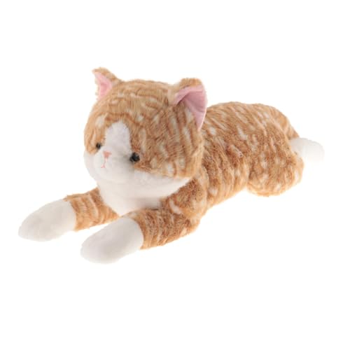 predolo Katzen Plüschkissen, Spielzeug, Plüschpuppe, Stofftier, Kreatives Dekoratives Geburtstagsgeschenk, Ornament für Sofa, Schlafzimmer, Urlaub, Heimdekora, Gelb Gestreift predolo Katzen Plüschkissen, Spielzeug, Plüschpuppe, Stofftier, Kreatives Dekoratives Geburtstagsgeschenk, Ornament für Sofa, Schlafzimmer, Urlaub, Heimdekora, Gelb Gestreift von predolo
