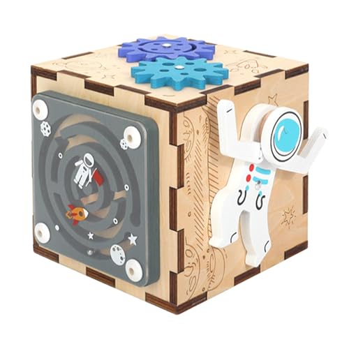 predolo Kinder Aktivitätswürfel, Spielzentrum, Geburtstagsgeschenk, Holzformsortierer, Lernspielzeug, Beschäftigungswürfel für Kinder, Jungen Und Mädchen, Astronaut predolo Kinder Aktivitätswürfel, Spielzentrum, Geburtstagsgeschenk, Holzformsortierer, Lernspielzeug, Beschäftigungswürfel für Kinder, Jungen Und Mädchen, Astronaut von predolo