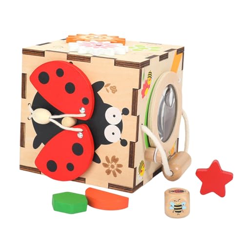 predolo Kinder Aktivitätswürfel, Spielzentrum, Geburtstagsgeschenk, Holzformsortierer, Lernspielzeug, Beschäftigungswürfel für Kinder, Jungen Und Mädchen, Insekten predolo Kinder Aktivitätswürfel, Spielzentrum, Geburtstagsgeschenk, Holzformsortierer, Lernspielzeug, Beschäftigungswürfel für Kinder, Jungen Und Mädchen, Insekten von predolo