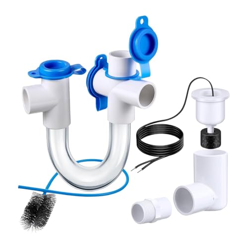 predolo Kondensatfalle mit Reinigungsbürste, tragbar, Mehrzweck-PVC-U-Falle, Kondensatablauf für Heizung, Klimaanlage, Wohnheim, Style A predolo Kondensatfalle mit Reinigungsbürste, tragbar, Mehrzweck-PVC-U-Falle, Kondensatablauf für Heizung, Klimaanlage, Wohnheim, Style A von predolo
