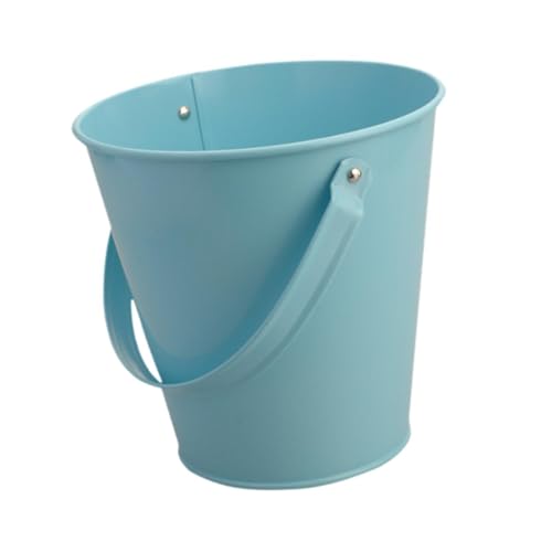 predolo Metalleimer mit Griff, Blumentopf für Kinder, Sandspielzeug, Wassereimer, praktischer Haushaltshelfer, Blau, 15.5 cm X 15.5 cm von predolo