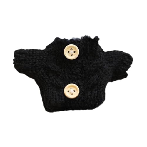 predolo Mini Plüschpuppenpullover, Puppenkleidung, Süße Kostüme, Geschenkdekoration, Anime Charakterkostüm, Weiches Plüschspielzeug, Zubehör, Schwarze Knöpfe von predolo