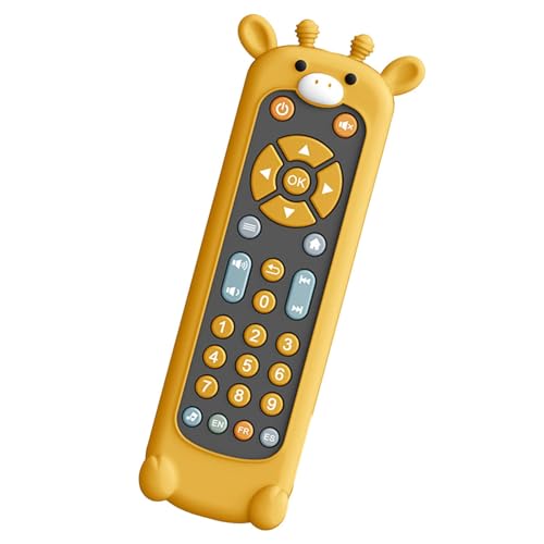 predolo Musik-TV-Fernbedienung, realistisches Kleinkind-TV-Fernbedienungsspielzeug, Fernbedienung für Kinder und Kleinkinder, Schwarzes Giraffen-Etui von predolo