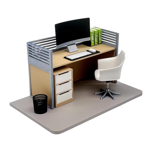 predolo Puppenhaus-Dekorationssammlungen, Mini-Computertischmodell im Maßstab 1:12 für Kindersammler, Set C predolo Puppenhaus-Dekorationssammlungen, Mini-Computertischmodell im Maßstab 1:12 für Kindersammler, Set C von predolo