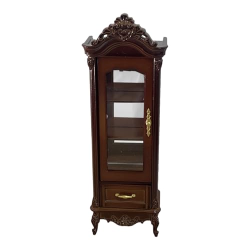 predolo Puppenhaus Weinschrank Simulationsmöbel Und Miniatur Dekoration als Kleiner Spielzeugschrank mit zu Öffnender Tür für Puppenhaus Liebhaber Und DIY, Einzeln Braun predolo Puppenhaus Weinschrank Simulationsmöbel Und Miniatur Dekoration als Kleiner Spielzeugschrank mit zu Öffnender Tür für Puppenhaus Liebhaber Und DIY, Einzeln Braun von predolo