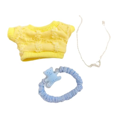 predolo Puppenkleidung für Mädchen, Bärenkostüm, Schlüsselanhänger, Plüsch Puppenzubehör, Foto Requisiten für Kinder, Puppenkleidung, Puppen Outifits für 17 C, Blau von predolo