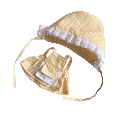 predolo Puppenkleidungsset, Anzieh Outfits für Flexible Mädchenpuppen, Puppenzubehör Kleidung, für 17 cm Große Anhängerpuppe, Gelb von predolo