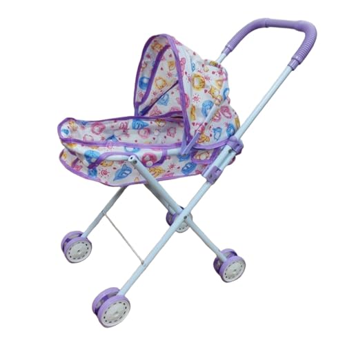 predolo Puppenwagen Faltbarer Puppen Kinderwagen Spielzeugbuggy Mädchen Spielzeug Leicht Zusammenklappbar Zur Lagerung für Die Förderung von Kreativität, Violett predolo Puppenwagen Faltbarer Puppen Kinderwagen Spielzeugbuggy Mädchen Spielzeug Leicht Zusammenklappbar Zur Lagerung für Die Förderung von Kreativität, Violett von predolo