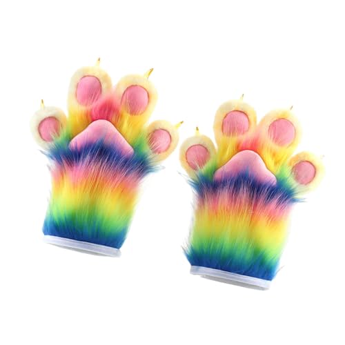 predolo Tierpfoten-Handschuhe, weiche Plüschhandschuhe für Karneval, Bühnenauftritt, Halloween, Multicolor A predolo Tierpfoten-Handschuhe, weiche Plüschhandschuhe für Karneval, Bühnenauftritt, Halloween, Multicolor A von predolo