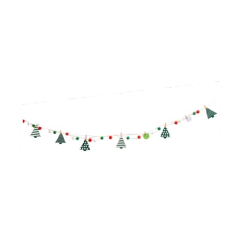 predolo Wimpelkette und Weihnachtsbanner mit Filzkugeln für die Festliche Dekoration, Kleiner Weihnachtsbaum von predolo