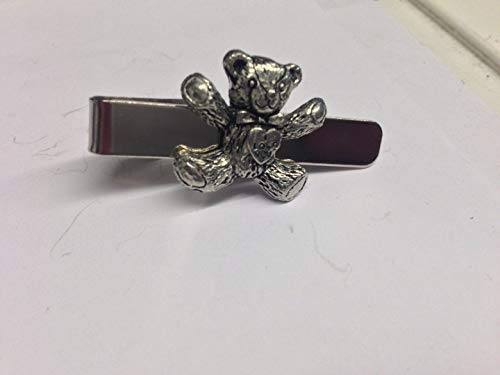 "Ich liebe sie" Teddy pp-g72 English Pewter Emblem auf eine Krawatte Clip 4 cm lang von prideindetails