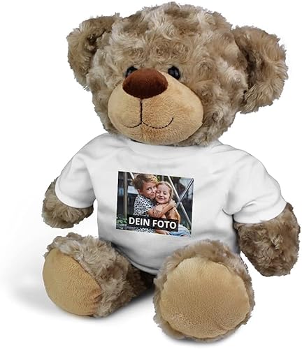 printplanet® - Kuscheltier Teddy Bodo XL mit eigenem Foto, Namen oder Text Bedrucken - 17 Designs - Stofftier von printplanet