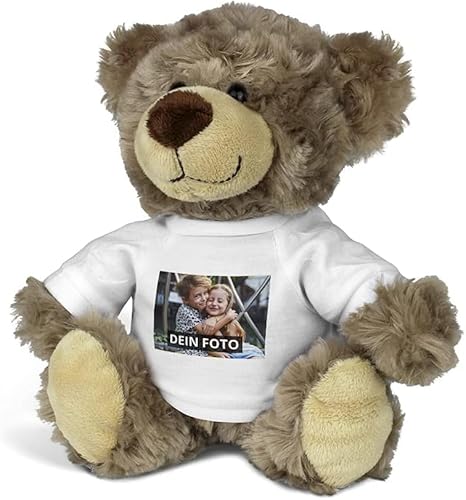 printplanet® - Kuscheltier Teddy Bodo mit eigenem Foto, Namen oder Text Bedrucken - 17 Designs - Stofftier von printplanet