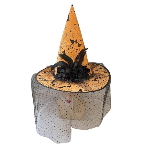 pumpumlia Hexenhut mit breiter Krempe, elegant für Mode-Enthusiasten und Halloween-Party, Kostüm, Zauberer, Halloween, mit Blumenverzierungen pumpumlia Hexenhut mit breiter Krempe, elegant für Mode-Enthusiasten und Halloween-Party, Kostüm, Zauberer, Halloween, mit Blumenverzierungen von pumpumlia