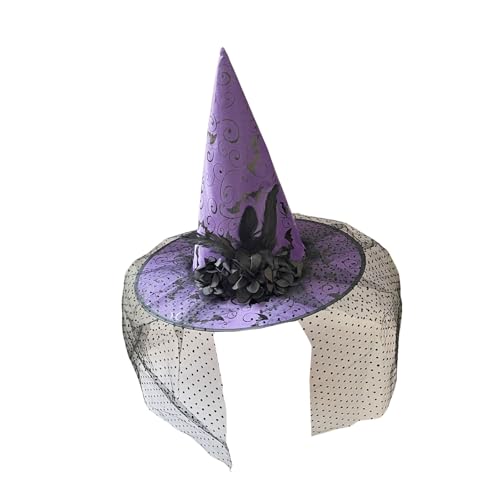 pumpumlia Hexenhut mit breiter Krempe, elegant für Mode-Enthusiasten und Halloween-Party, Kostüm, Zauberer, Halloween, mit Blumenverzierungen pumpumlia Hexenhut mit breiter Krempe, elegant für Mode-Enthusiasten und Halloween-Party, Kostüm, Zauberer, Halloween, mit Blumenverzierungen von pumpumlia