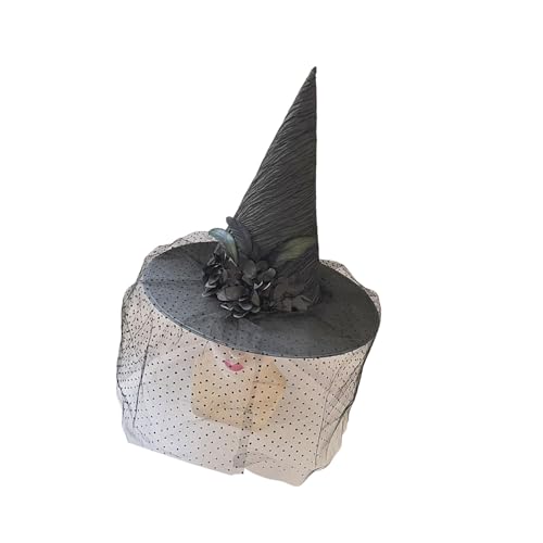 pumpumlia Hexenhut mit breiter Krempe, elegant für Mode-Enthusiasten und Halloween-Party, Kostüm, Zauberer, Halloween, mit Blumenverzierungen pumpumlia Hexenhut mit breiter Krempe, elegant für Mode-Enthusiasten und Halloween-Party, Kostüm, Zauberer, Halloween, mit Blumenverzierungen von pumpumlia