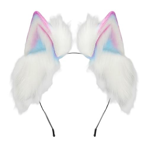pumpumlia Plüsch-Katzenohr-Stirnbänder mit Anime-Thema, mit modernen Farbverläufen, verstellbar, für Kostüme, Halloween, Alltag, Mode, verstellbare Cosplay-Stirnbänder pumpumlia Plüsch-Katzenohr-Stirnbänder mit Anime-Thema, mit modernen Farbverläufen, verstellbar, für Kostüme, Halloween, Alltag, Mode, verstellbare Cosplay-Stirnbänder von pumpumlia
