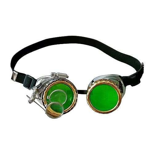 pumpumlia Verbesserte Steampunk-Brille, Schweißen, Gothic, Cosplay, Vintage, Rustikal, RaveParty, Kostüm, für Damen und Herren, Geschenk, Steampunk, Vintage pumpumlia Verbesserte Steampunk-Brille, Schweißen, Gothic, Cosplay, Vintage, Rustikal, RaveParty, Kostüm, für Damen und Herren, Geschenk, Steampunk, Vintage von pumpumlia