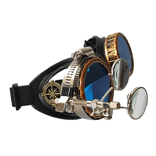 pumpumlia Verbesserte Steampunk-Brille, Schweißen, Gothic, Cosplay, Vintage, Rustikal, RaveParty, Kostüm, für Damen und Herren, Geschenk, Steampunk, Vintage pumpumlia Verbesserte Steampunk-Brille, Schweißen, Gothic, Cosplay, Vintage, Rustikal, RaveParty, Kostüm, für Damen und Herren, Geschenk, Steampunk, Vintage von pumpumlia