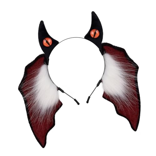 pumpumlia Weiche Fledermausflügel-Haar-Accessoire, ergonomisch, flauschig, Kostüm, Stirnbänder für Mädchen und Jungen, Festival, Event, Plüschtier pumpumlia Weiche Fledermausflügel-Haar-Accessoire, ergonomisch, flauschig, Kostüm, Stirnbänder für Mädchen und Jungen, Festival, Event, Plüschtier von pumpumlia