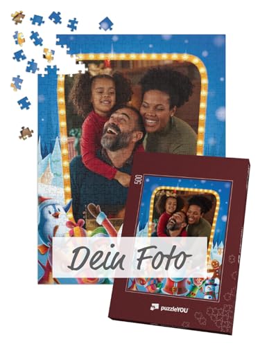 Fotopuzzle 500 Teile - Puzzle selbst gestalten - Design Weihnachten Santa Party - puzzleYOU Puzzle personalisiert mit eigenem Bild erstellen - Hochformat von puzzleYOU