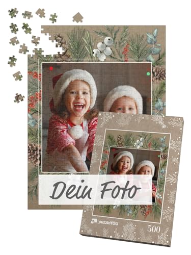 Fotopuzzle 500 Teile - Puzzle selbst gestalten - Design Weihnachten Waldrauschen - puzzleYOU Puzzle personalisiert mit eigenem Bild erstellen - Hochformat von puzzleYOU