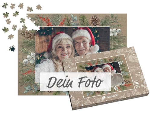 Fotopuzzle 500 Teile - Puzzle selbst gestalten - Design Weihnachten Waldrauschen - puzzleYOU Puzzle personalisiert mit eigenem Bild erstellen - Querformat von puzzleYOU