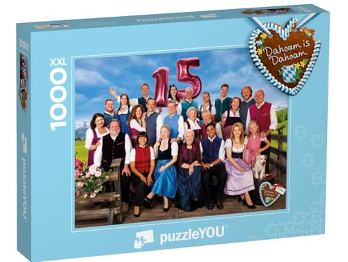 Puzzle 1000 Teile XXL „Dahoam is Dahoam: Ensemblefoto 15 Jahre“ von puzzleYOU