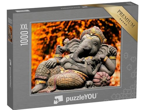 Puzzle 1000 Teile XXL „Ganesha ist der Gott des Erfolgs im Hinduismus und Buddhismus“ – aus der Puzzle-Kollektion Indien von puzzleYOU