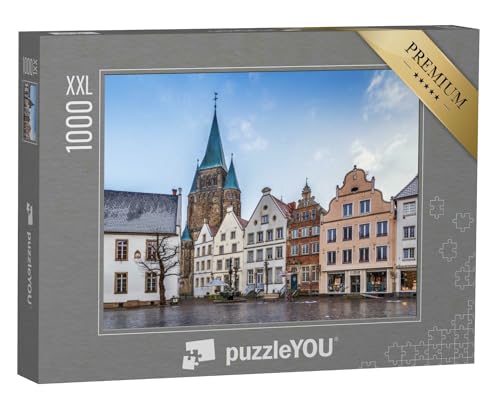 Puzzle 1000 Teile XXL „Historischer Marktplatz mit schönen Häusern, Warendorf, Deutschland“ von puzzleYOU