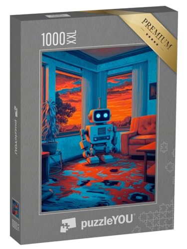 Puzzle 1000 Teile XXL „Kleiner Hausroboter in Neonfarben“ – aus der Puzzle-Kollektion Nostalgie Puzzle 1000 Teile XXL „Kleiner Hausroboter in Neonfarben“ – aus der Puzzle-Kollektion Nostalgie von puzzleYOU