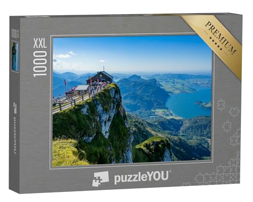 Puzzle 1000 Teile XXL „Luftaufnahme vom Gipfel des Schafbergs bis Mondsee, Österreich“ von puzzleYOU