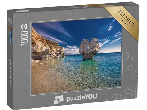 Puzzle 1000 Teile XXL „Preveli: Strand auf der Insel Kreta mit azurblauem Wasser, Griechenland“ – aus der Puzzle-Kollektion Kreta von puzzleYOU