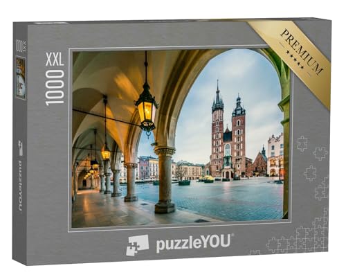 Puzzle 1000 Teile XXL „Schöner Marktplatz von Krakau, Polen“ – aus der Puzzle-Kollektion Polen von puzzleYOU