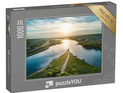 Puzzle 1000 Teile XXL „Zusammenfluss von Namunas und Neris in Kaunas, Litauen“ – aus der Puzzle-Kollektion Weitere Europa-Motive von puzzleYOU