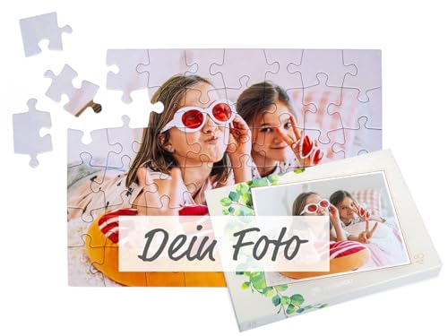 puzzleYOU Fotopuzzle selbst gestalten - Fotopuzzle 48 Teile, Schachtel-Design Eukalyptus - Puzzle mit eigenem Bild erstellen - 48 Teile Puzzle individuell Bedrucken von puzzleYOU