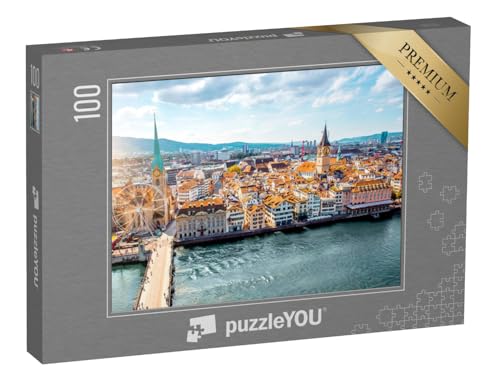 puzzleYOU: Puzzle 100 Teile „Altstadt von Zürich, Schweiz“ – aus der Puzzle-Kollektion Zürich von puzzleYOU