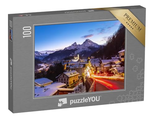 puzzleYOU: Puzzle 100 Teile „Berchtesgaden, im Hintergrund der Watzmann“ – aus der Puzzle-Kollektion Landschaft von puzzleYOU