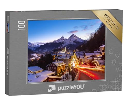 puzzleYOU: Puzzle 100 Teile „Berchtesgaden, im Hintergrund der Watzmann“ – aus der Puzzle-Kollektion Landschaft von puzzleYOU