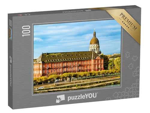 puzzleYOU: Puzzle 100 Teile „Das Kurfürstliche Schloss mit Christuskirche, Mainz, Deutschland“ – aus der Puzzle-Kollektion Mainz von puzzleYOU