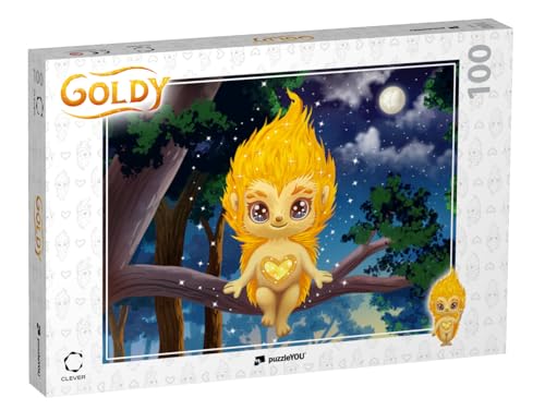 puzzleYOU: Puzzle 100 Teile „Goldy: Im Mondlicht“ – aus der Puzzle-Kollektion Kunst & Fantasy von puzzleYOU