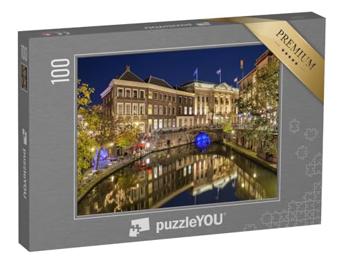 puzzleYOU: Puzzle 100 Teile „Gracht im historischen Zentrum von Utrecht, Niederlande“ – aus der Puzzle-Kollektion Holland von puzzleYOU